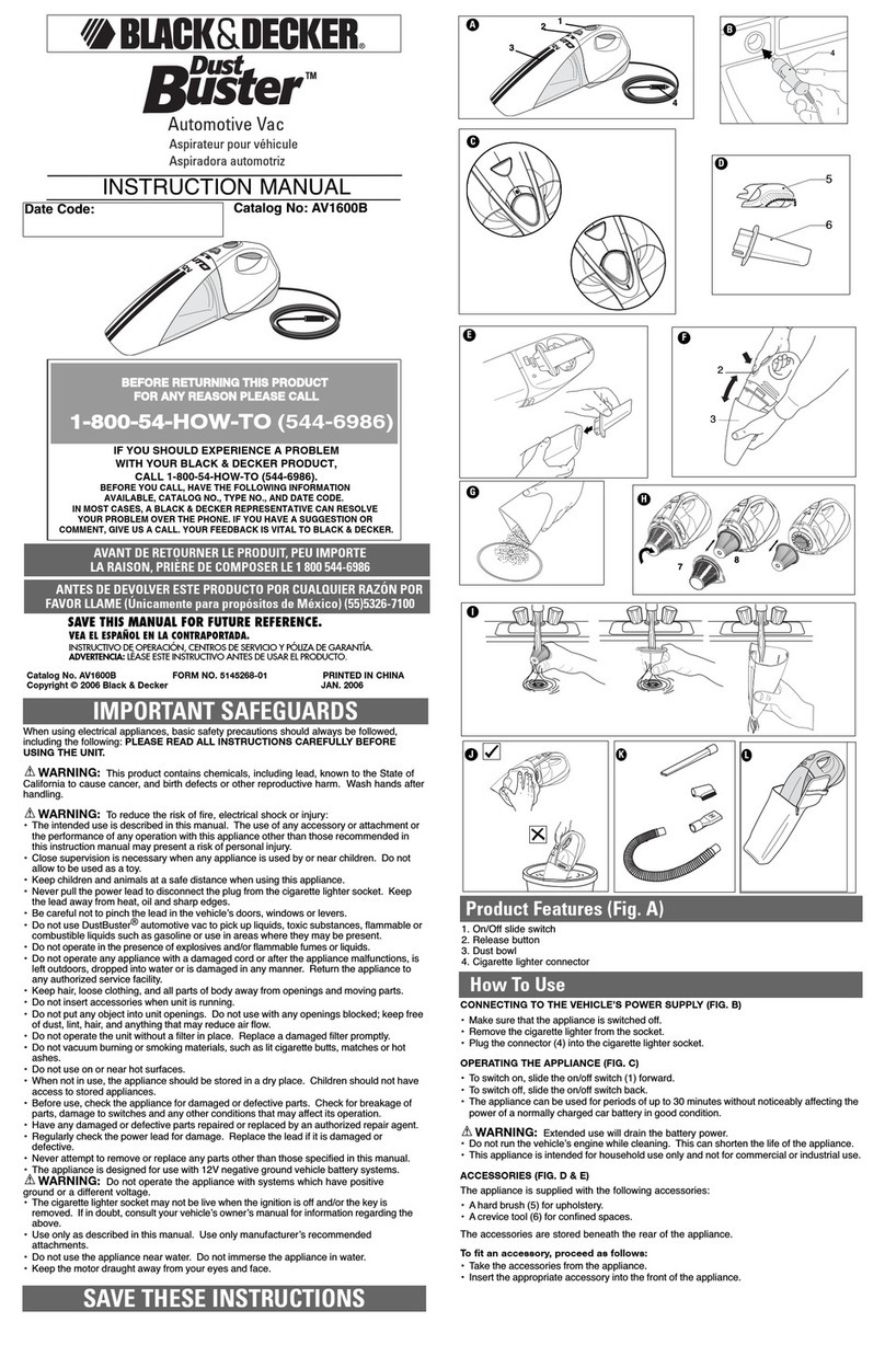 Black & Decker Dust Buster 5145268-01 User manual