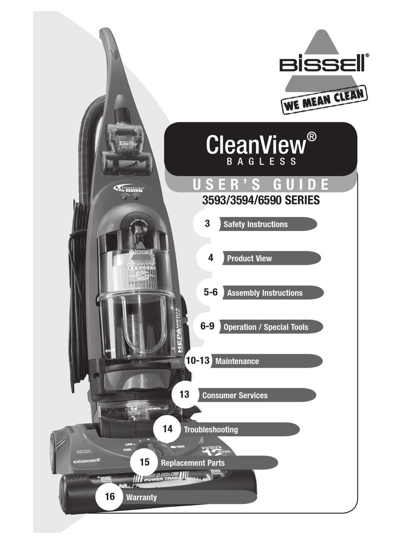 Bissell CleanView BAGLESS Power Trak 3593 SERIES user guide