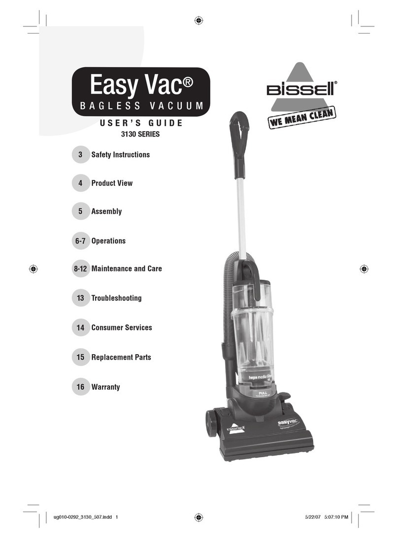 Bissell 3130 SERIES user guide