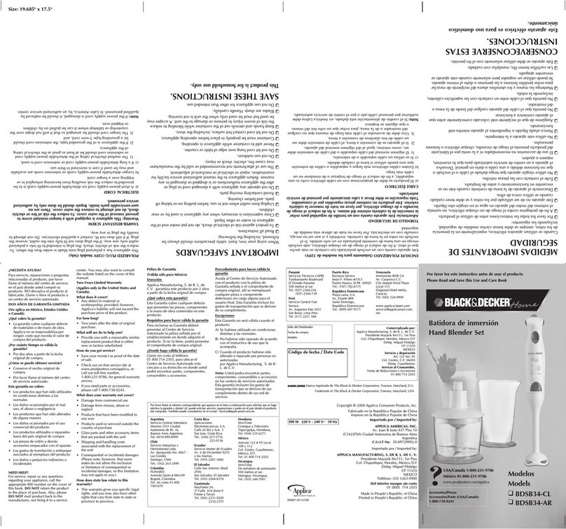 Black & Decker BDSB34-AR Installation instructions