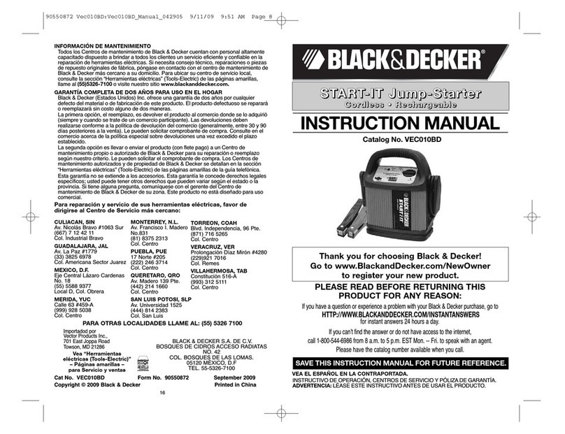 Black & Decker Start-It 90550872 User manual