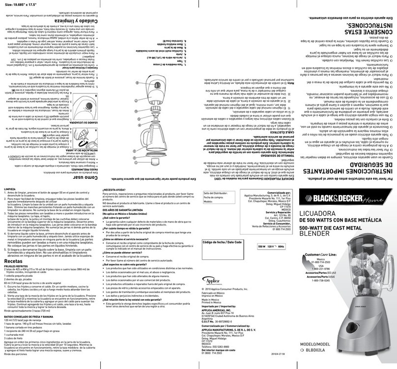 Black & Decker BLBD02LA Installation instructions