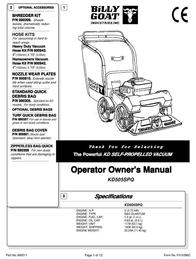 Billy Goat KD505SPQ Operator owner's manual