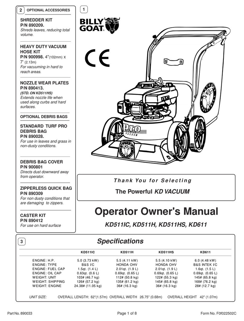 Billy Goat KD511H Installation instructions
