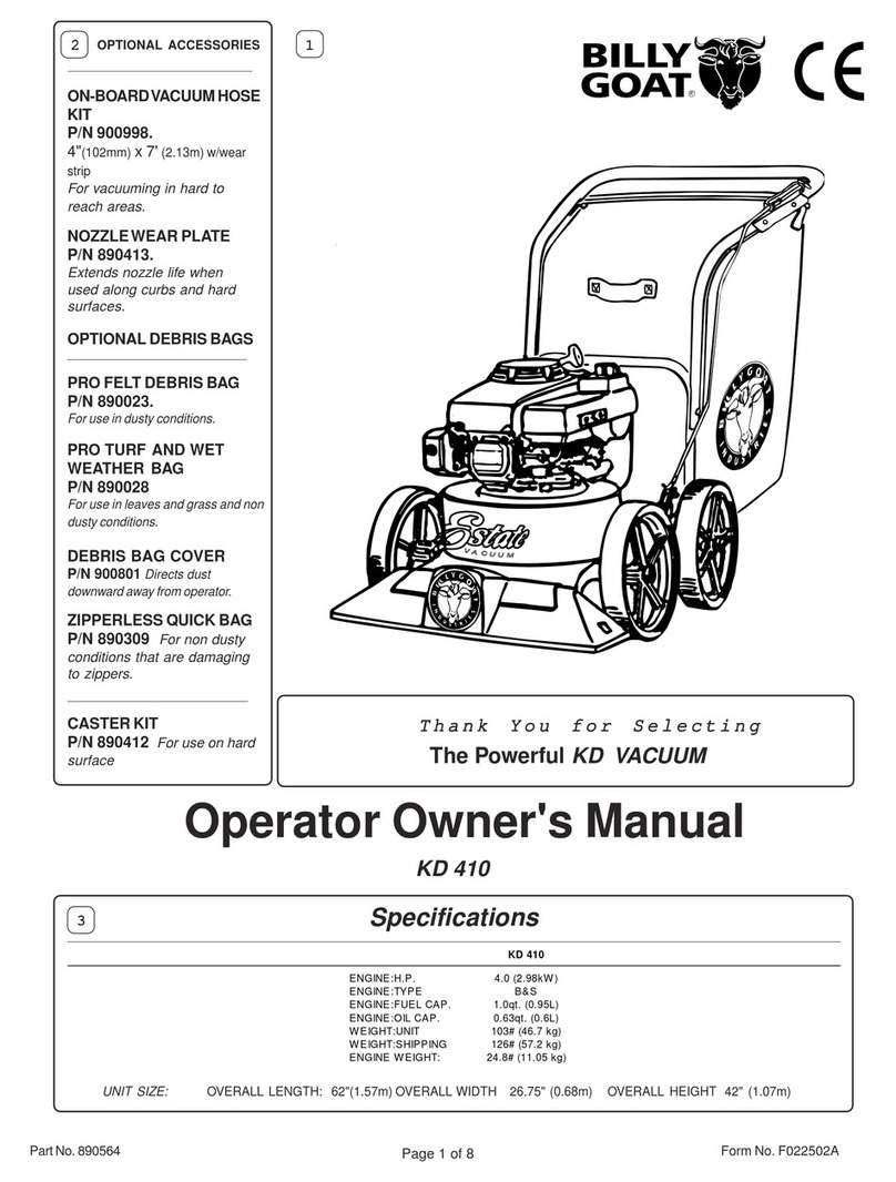 Billy Goat KD 410 Operator owner's manual