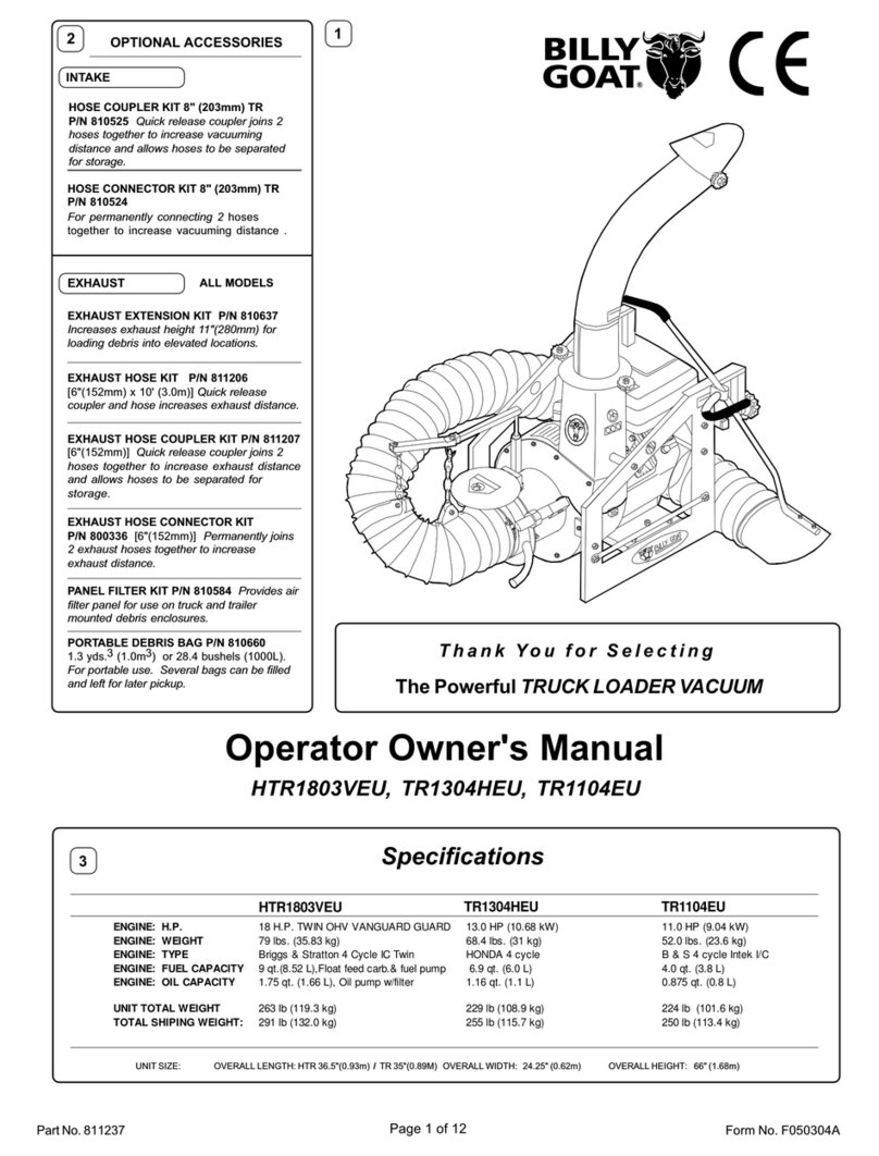Billy Goat HTR1803VEU Installation instructions