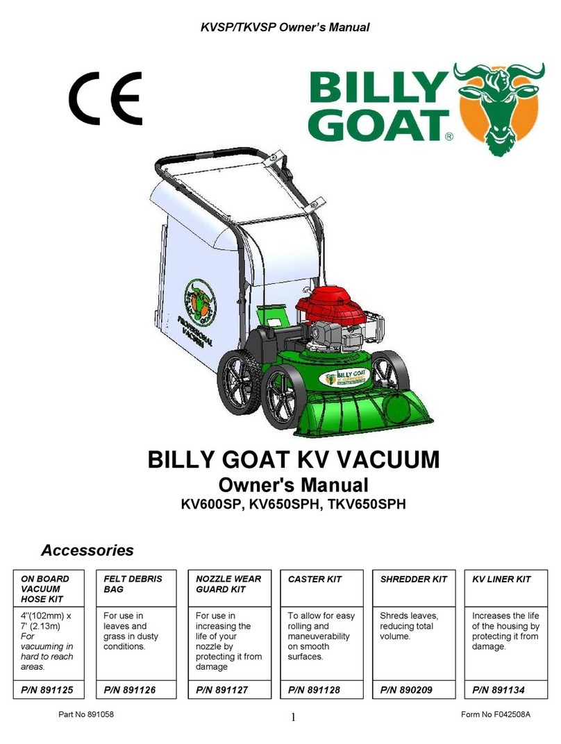 Billy Goat F042508A owner's manual