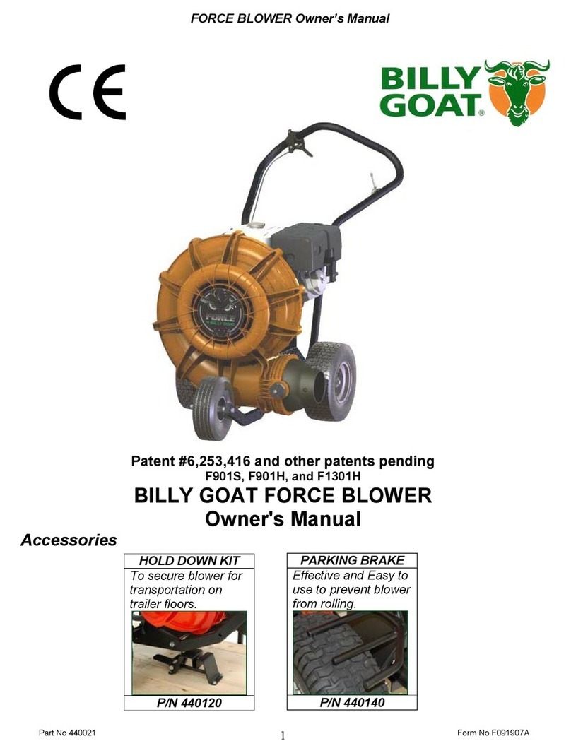 Billy Goat F091907A owner's manual
