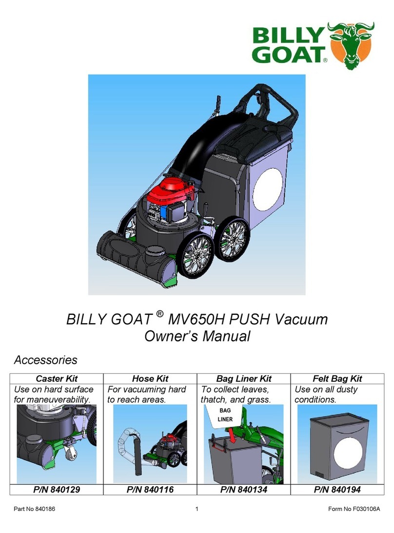 Billy Goat MV650H PUSH owner's manual