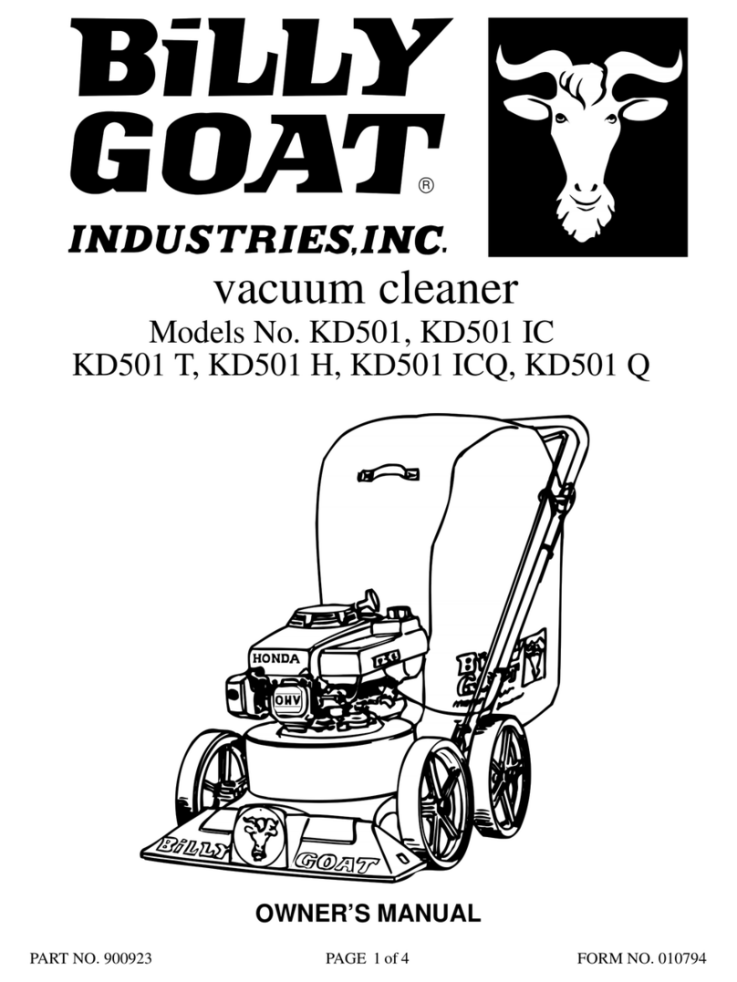 Billy Goat OWNER'S MANUAL KD501 User manual