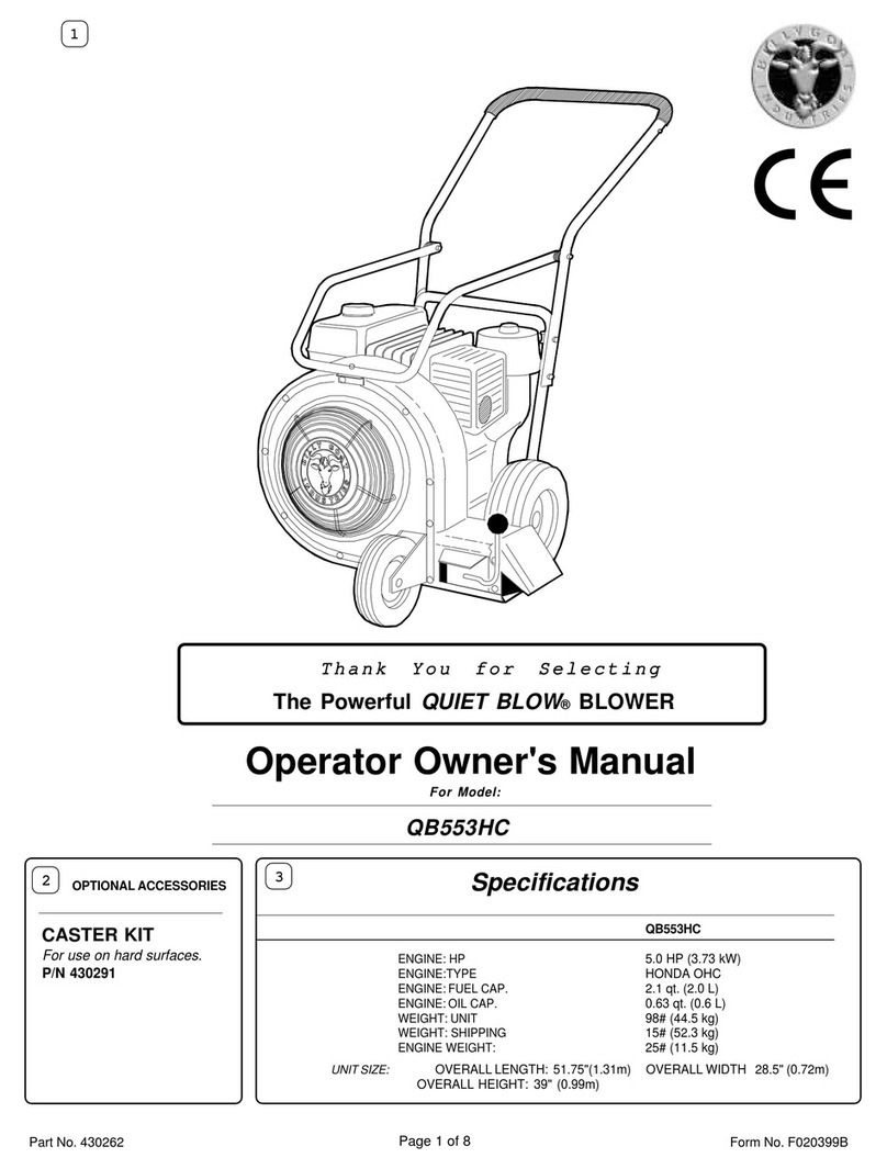 Billy Goat QUIET BLOW QB553HC Operator owner's manual
