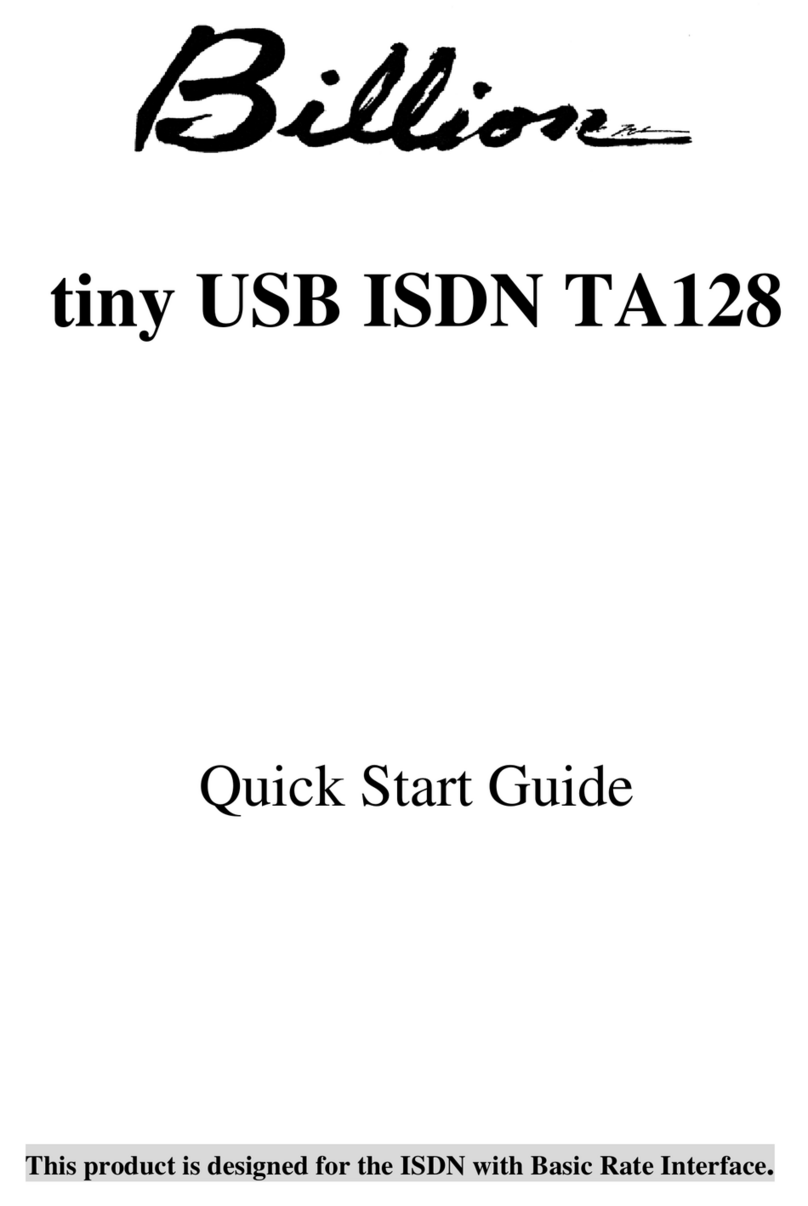 Billion Desktop PC ISDN TA128s User manual Billion Desktop PC ISDN TA128s User manual