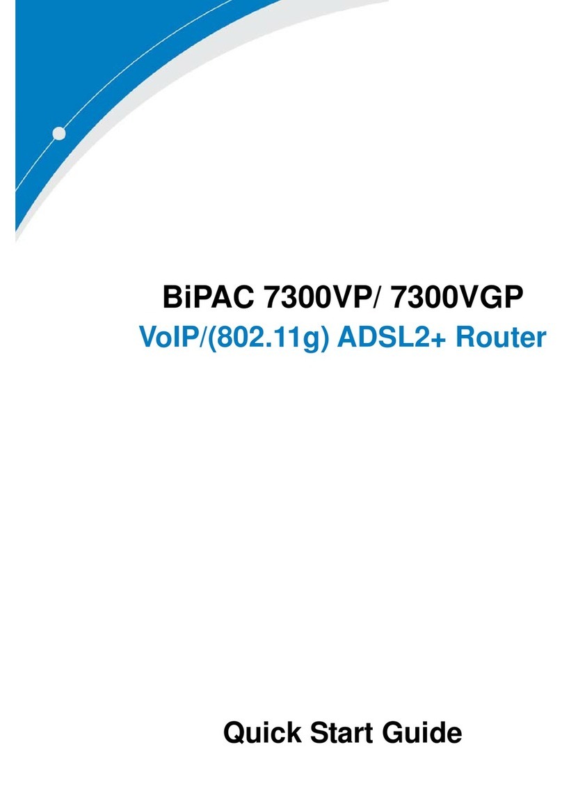 Billion VoIP/(802.11g) ADSL2+ Router BiPAC 7300VGP User manual