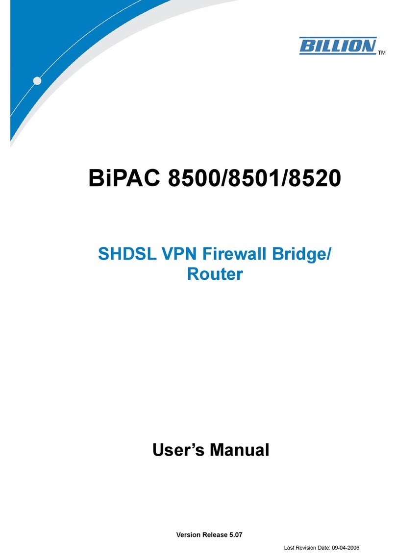 Billion BiPAC 8501 User manual