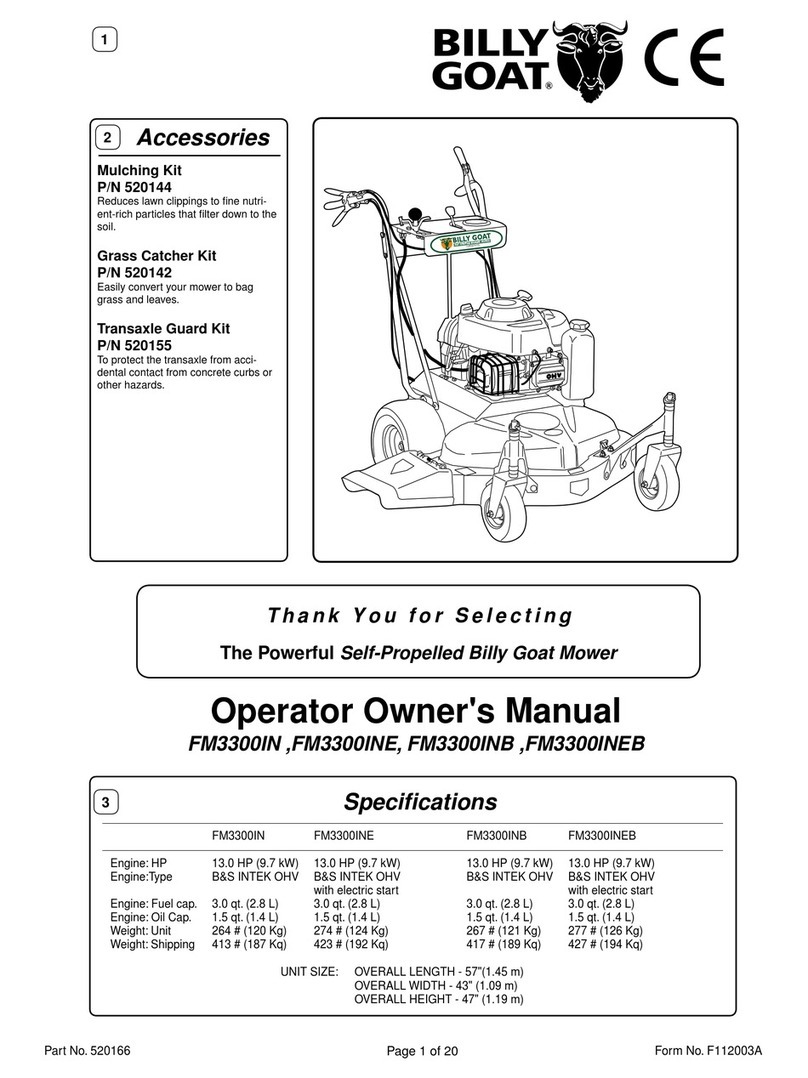 Billy Goat FM3300IN, FM3300INE Operator owner's manual