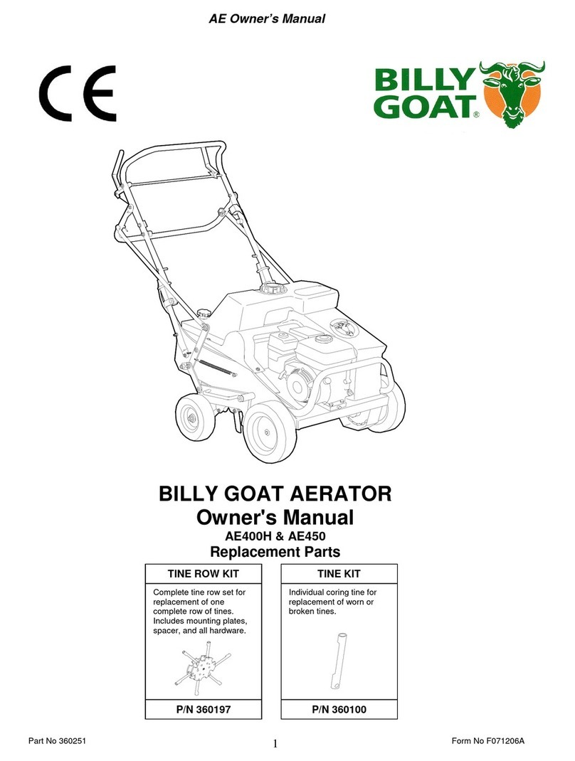 Billy Goat AE400H, AE450 owner's manual