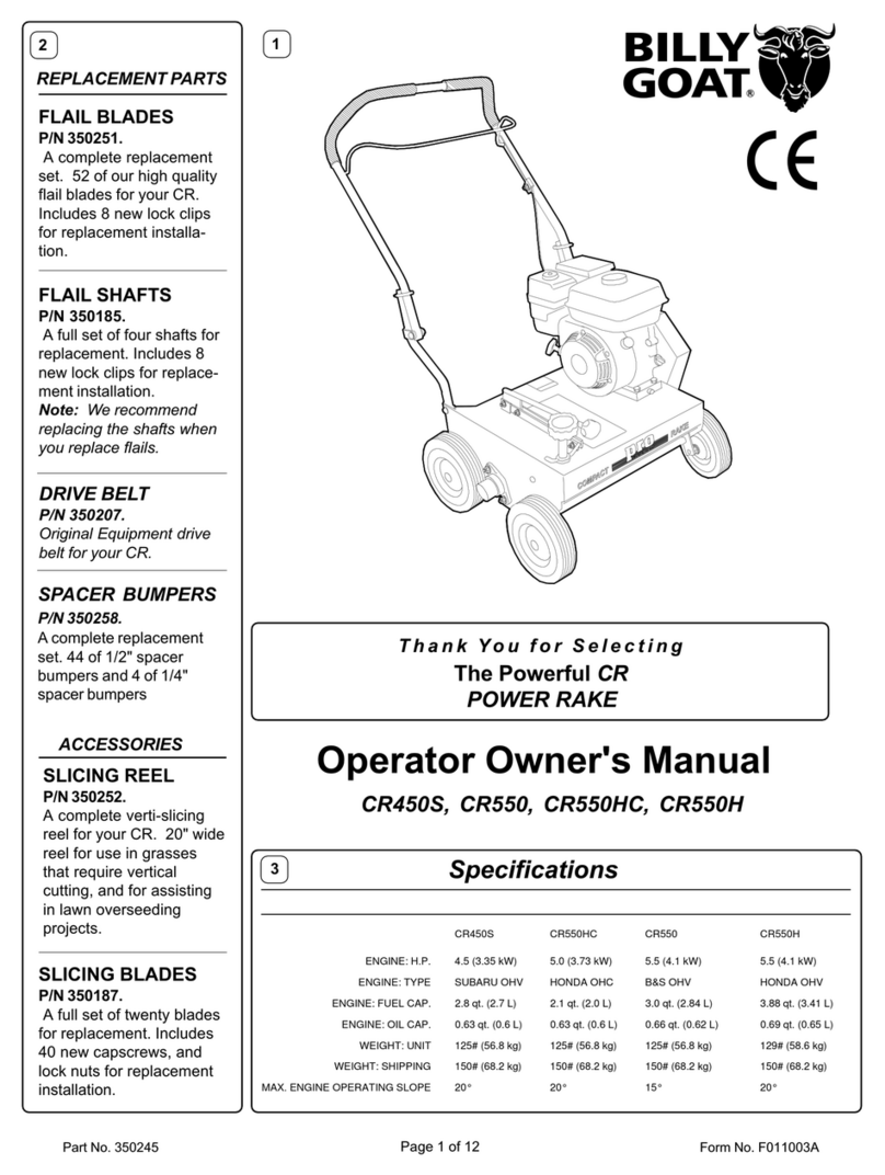 Billy Goat CR550HC Operator owner's manual