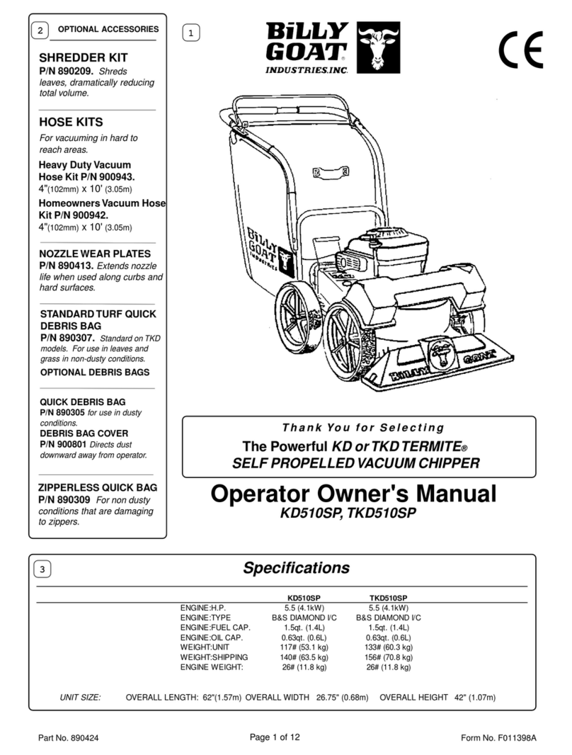 Billy Goat TERMITE KD510SP Operator owner's manual Billy Goat TERMITE KD510SP Operator owner's manual