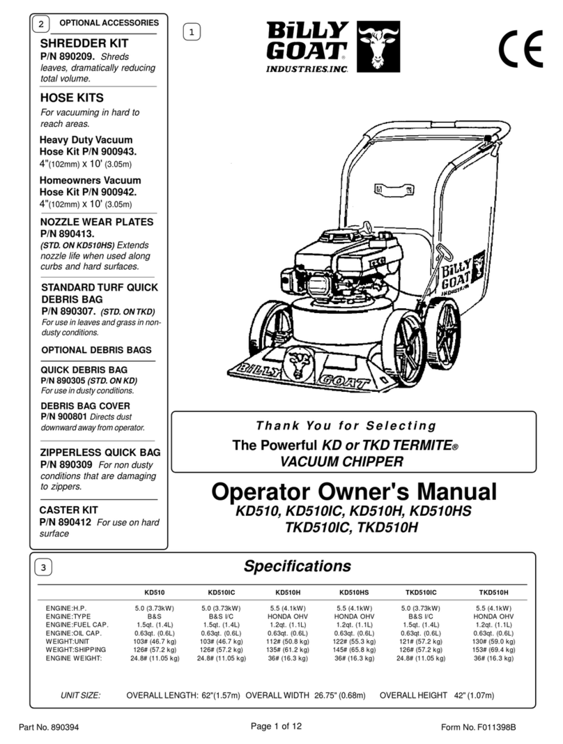 Billy Goat KD510 Installation instructions