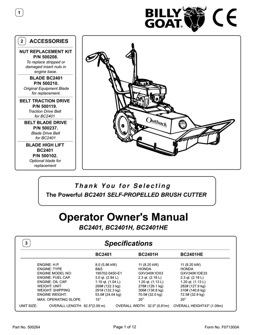 Billy Goat BC2401 Operator owner's manual