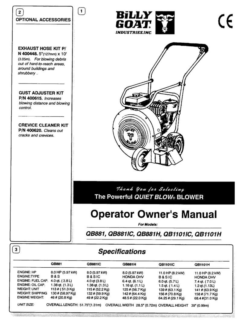 Billy Goat QUIET BLOW QB881 parts list Billy Goat QUIET BLOW QB881 parts list