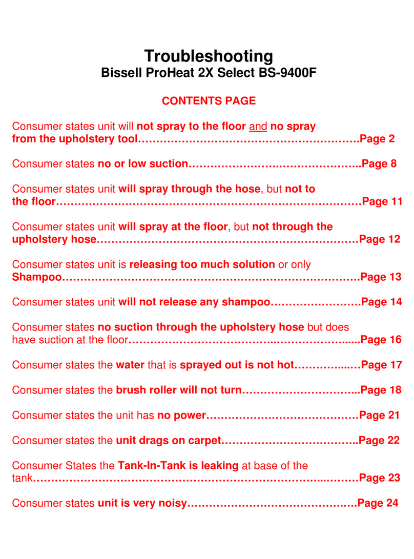 Bissell ProHeat 2X Select BS-9400F Operating instructions