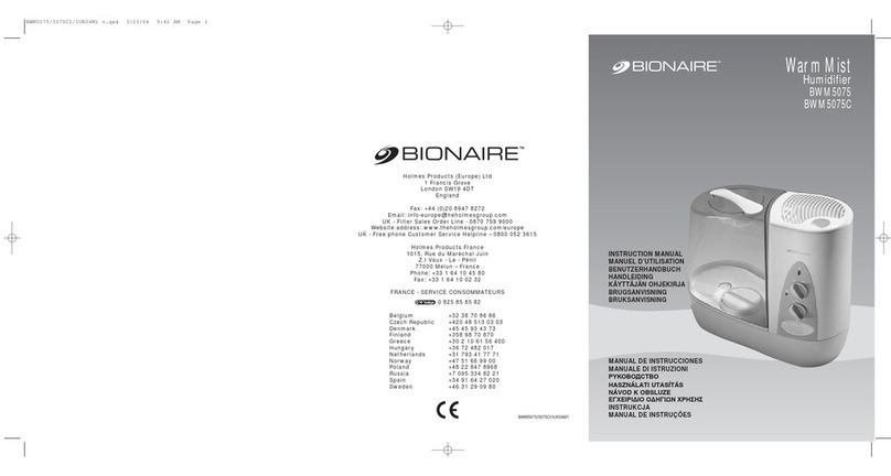 Bionaire BW0M5075 instruction manual