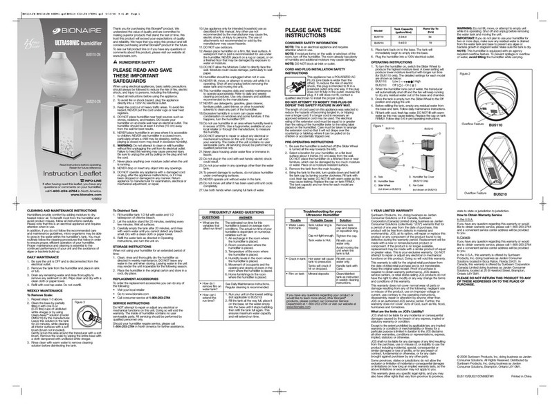 Bionaire BU5110-CN Manual