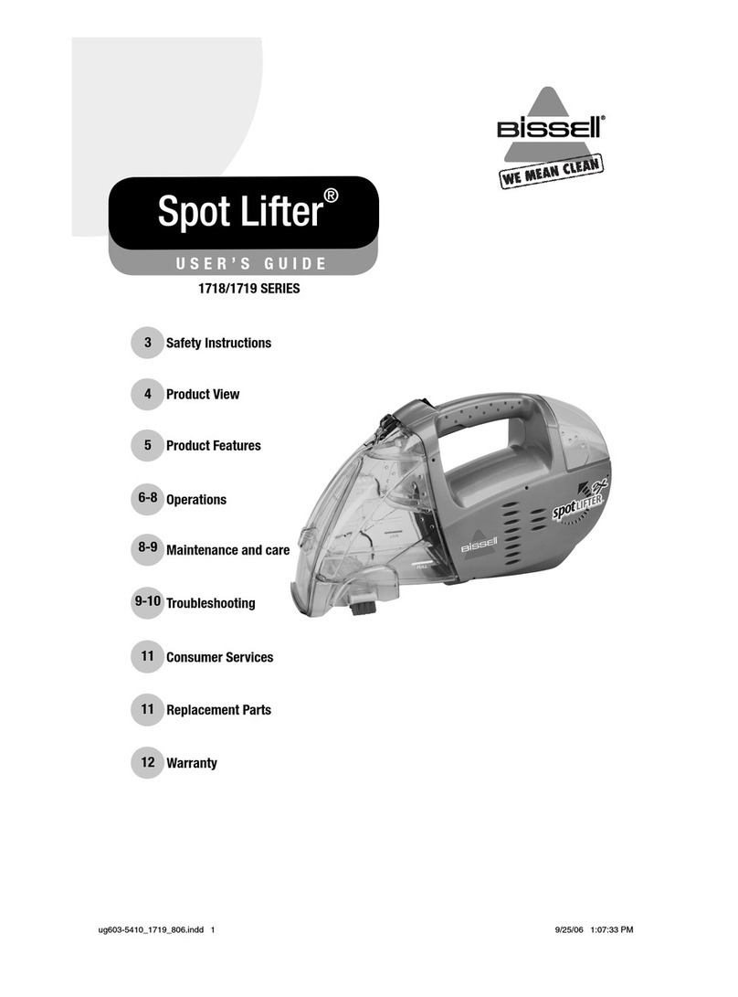 Bissell Spot Lifter 1718 Series user guide