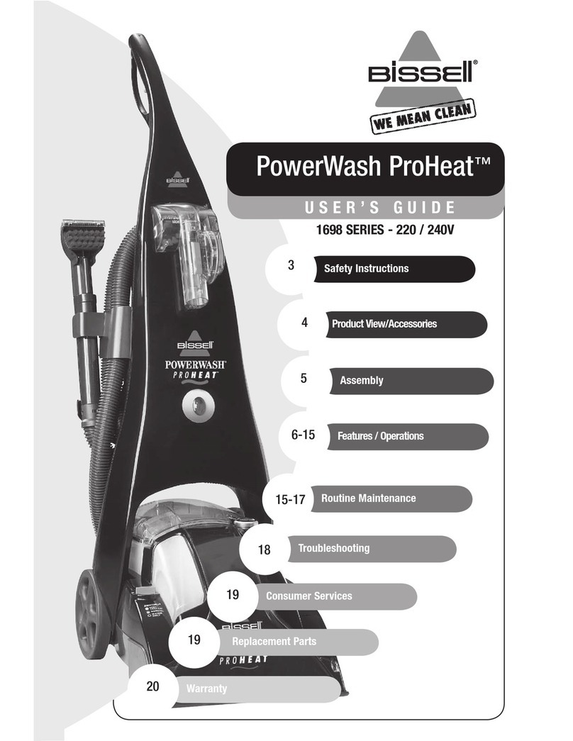 Bissell 1698 SERIES User manual Bissell 1698 SERIES User manual