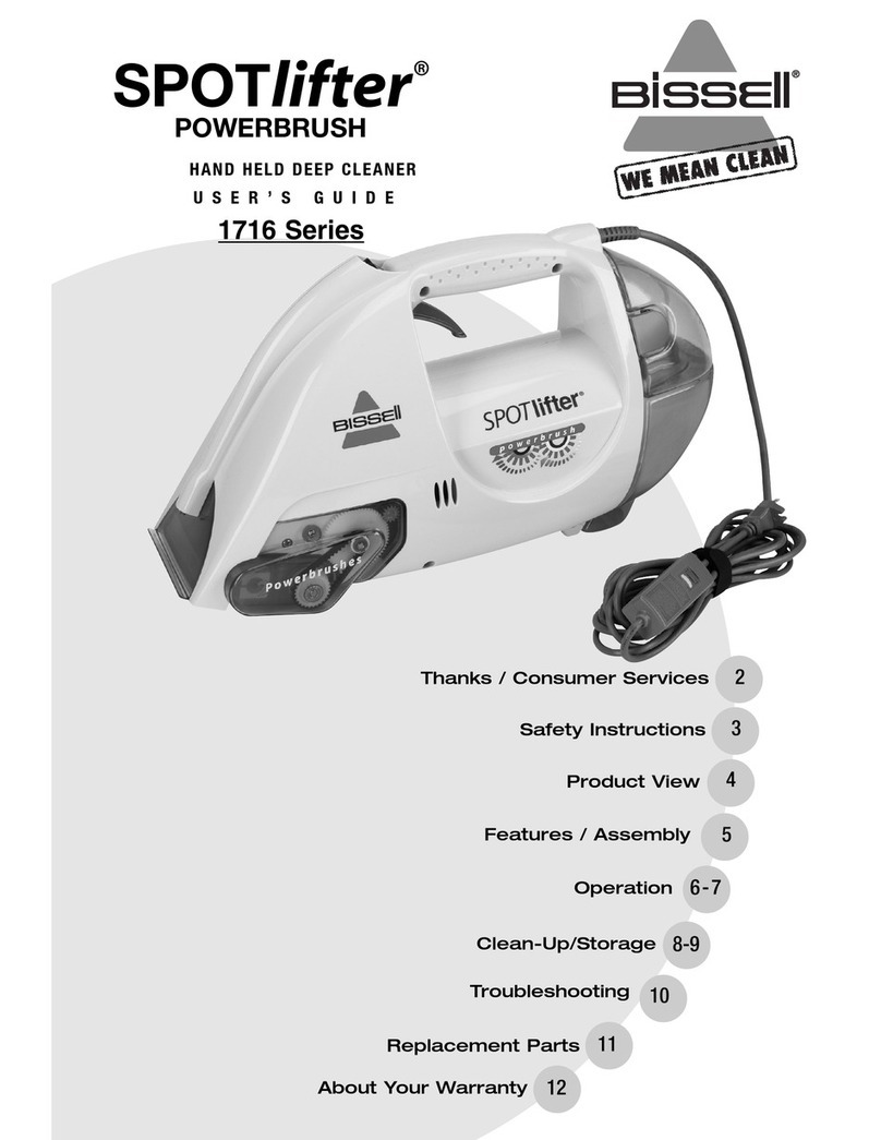 Bissell Spot Lifter 1716 SERIES User manual