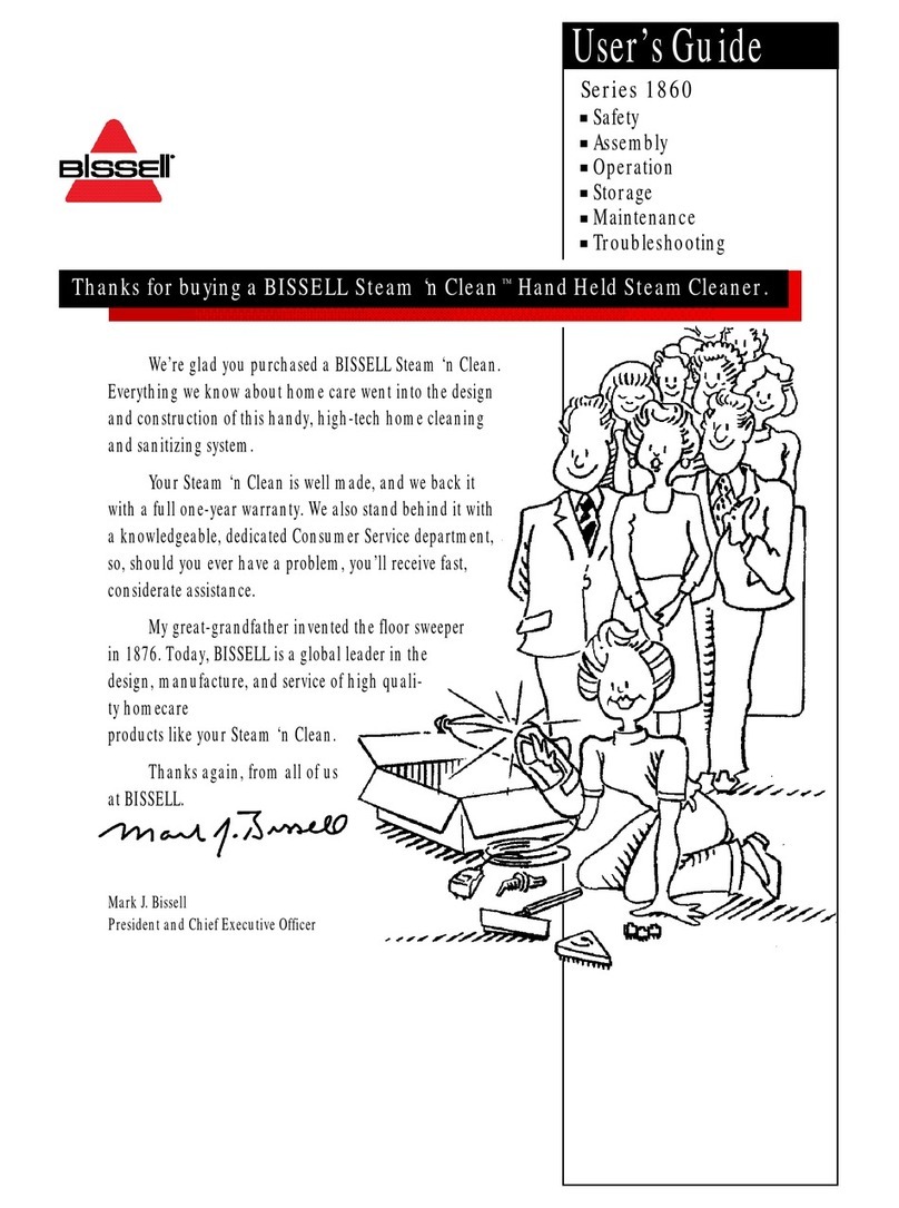 Bissell STEAM `N CLEAN 1860 Series user guide