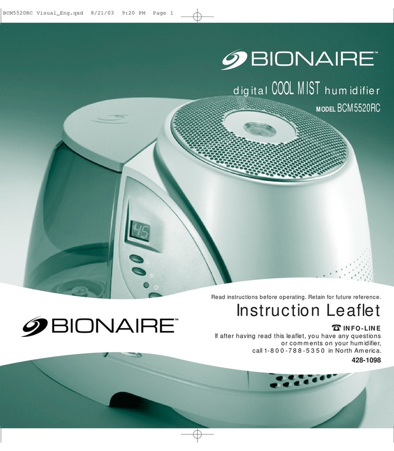 Bionaire BCM5520RC Instruction leaflet