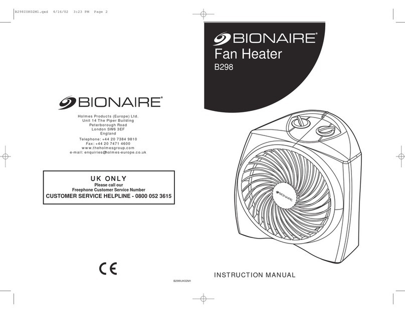 Bionaire B298 instruction manual