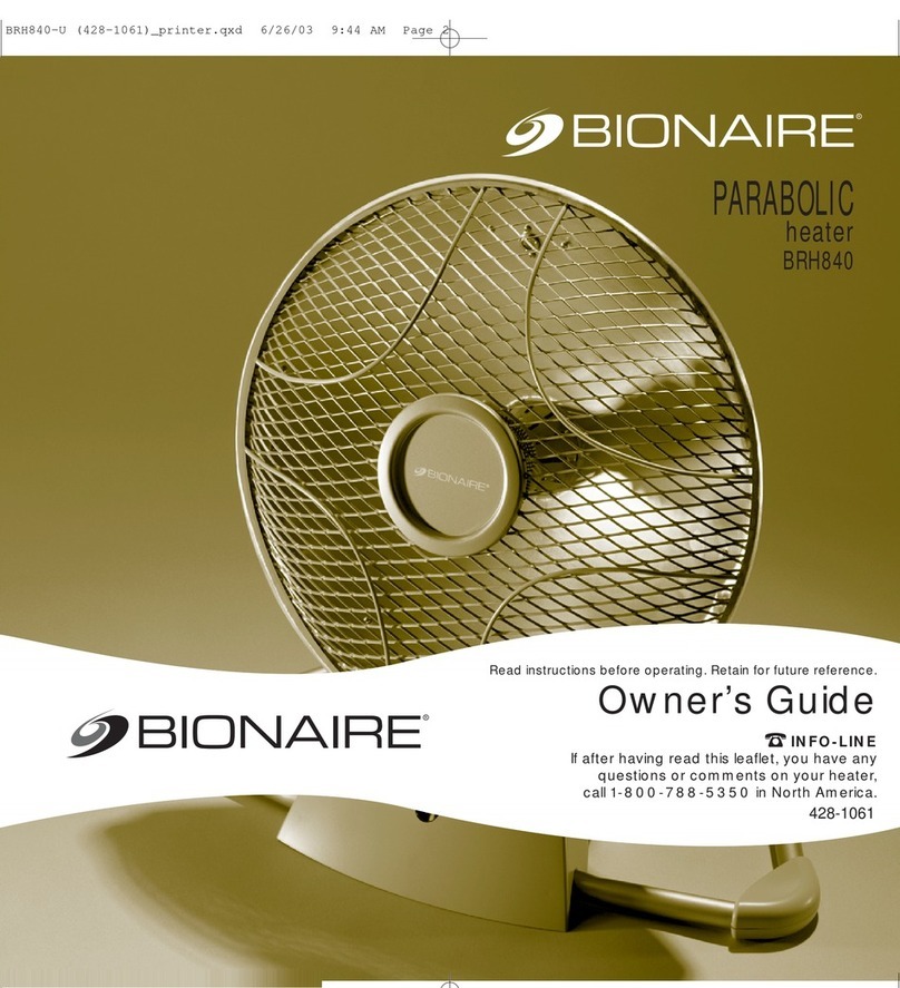 Bionaire BRH840 User manual