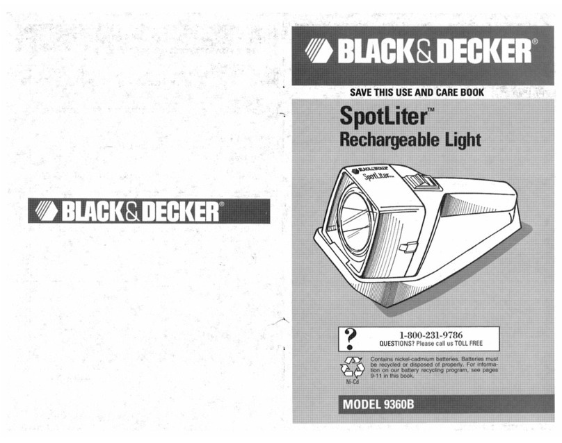 Black & Decker SPOTLITER 9360B Use and care book Black & Decker SPOTLITER 9360B Use and care book