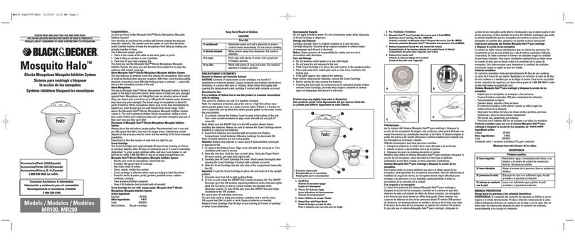Black & Decker Mosquito Halo MR100 Use and care book