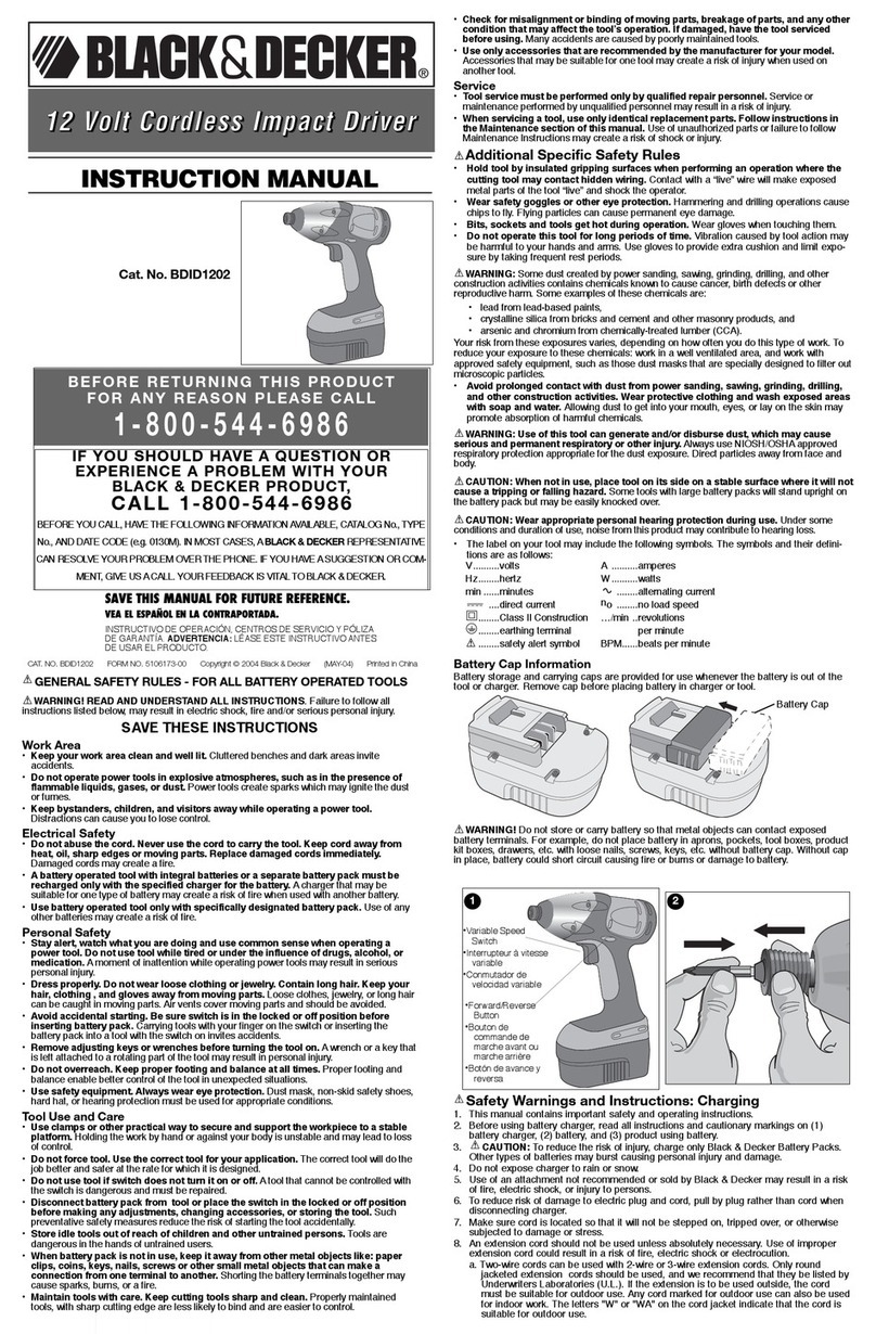 Black & Decker 5106173-00 User manual Black & Decker 5106173-00 User manual