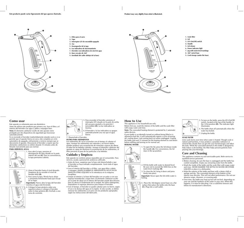Black & Decker JKC900 Installation instructions