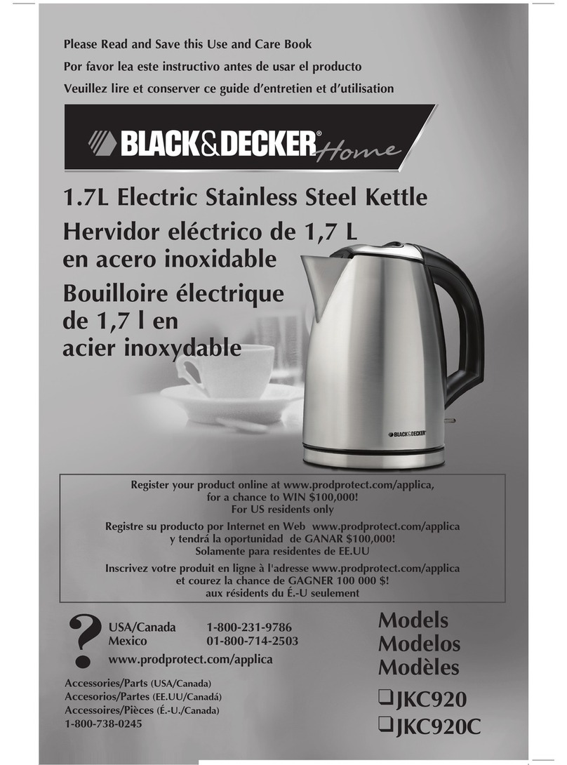 Black & Decker JKC920 Installation instructions