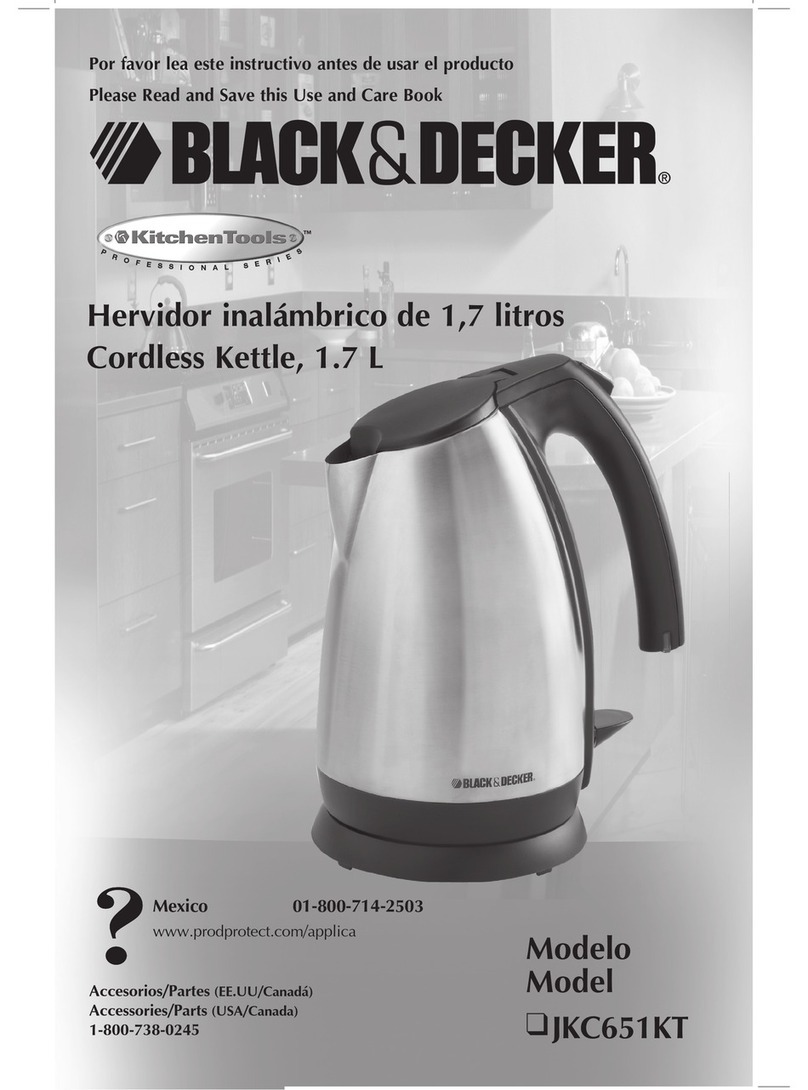 Black & Decker KitchenTools JKC651KT Installation instructions