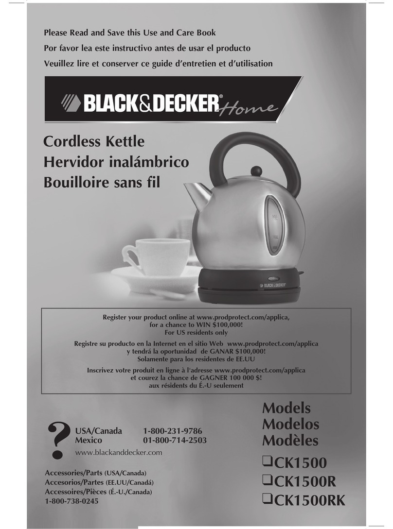 Black & Decker CK1500 Installation instructions