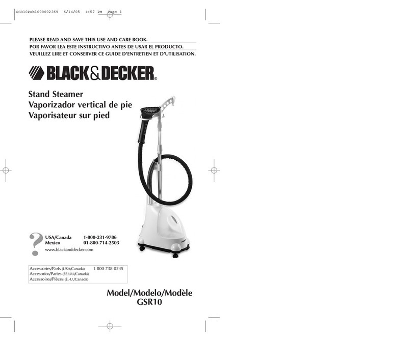 Black & Decker GSR10 Use and care book