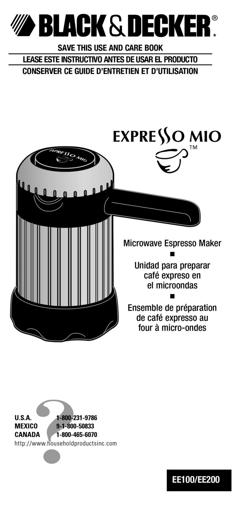 Black & Decker EE100 Installation instructions
