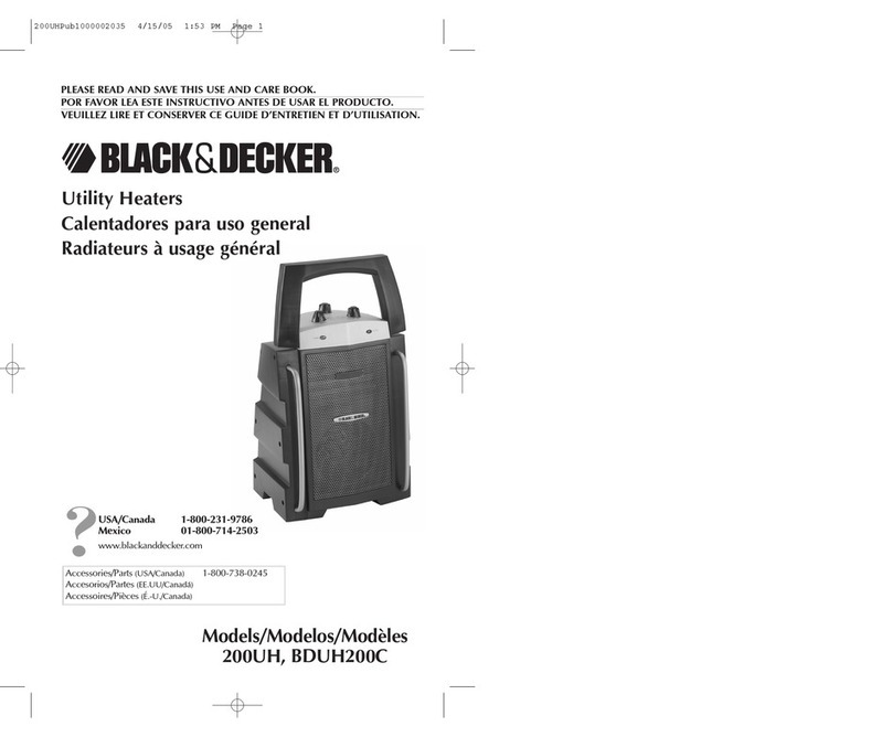 Black & Decker 200UH Installation instructions