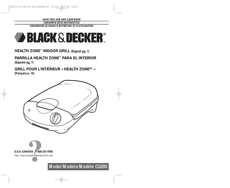 Black & Decker HEALTH ZONE CG200 Installation instructions