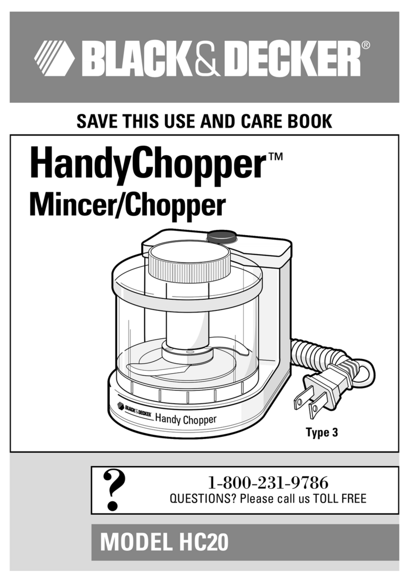 Black & Decker HandyChopper HC20 Installation instructions