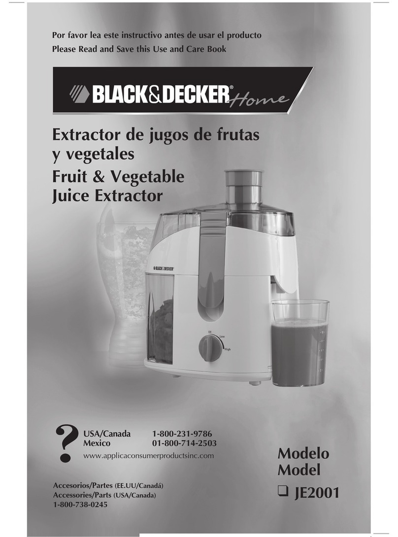 Black & Decker JE2001 Installation instructions
