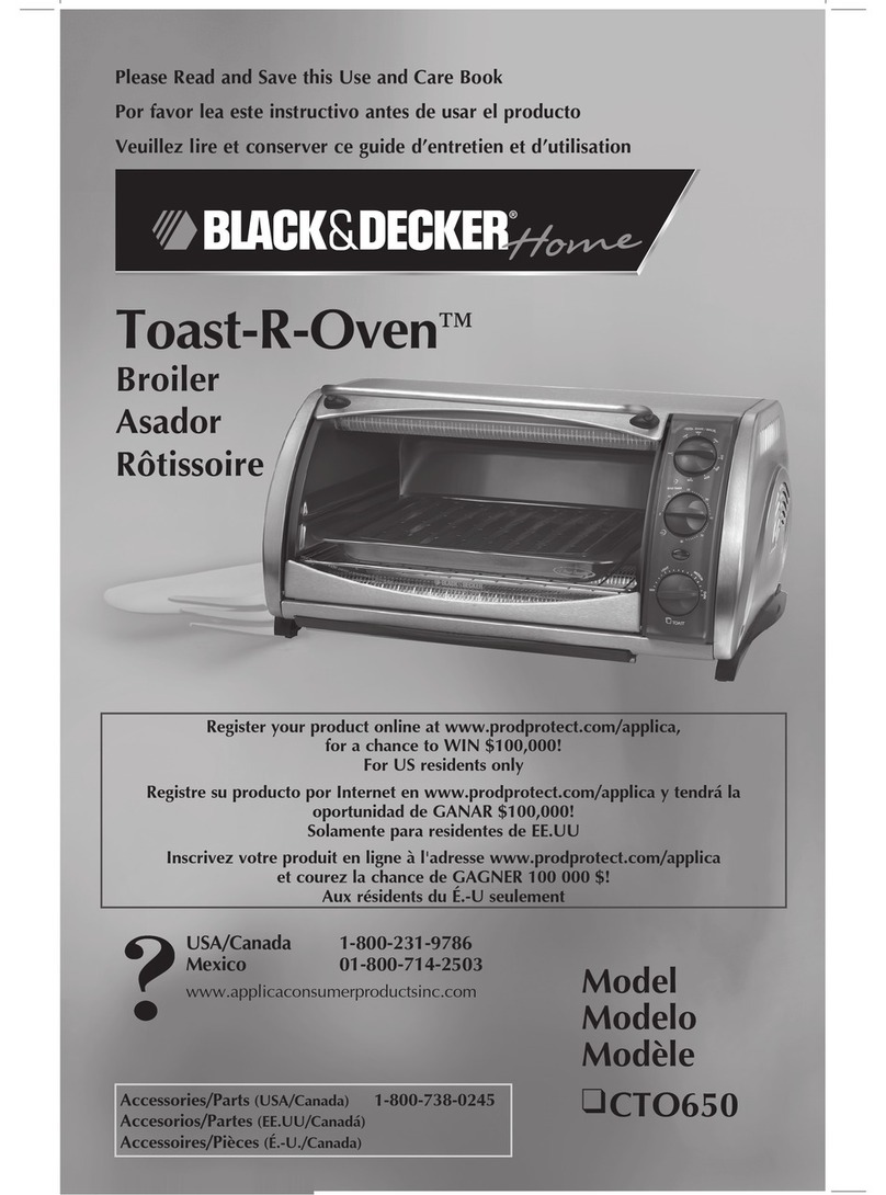 Black & Decker Toast-R-Oven CTO650 Installation instructions