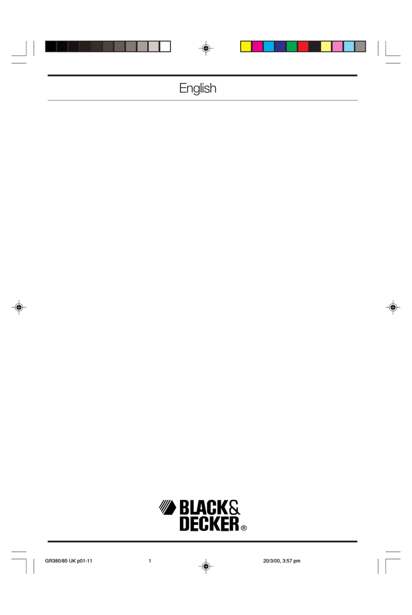 Black & Decker GR380/85 User manual